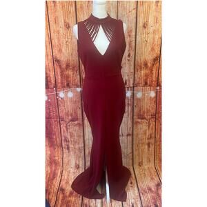 NWT Windsor burgundy evening gown bodycon size Small holiday dress formal